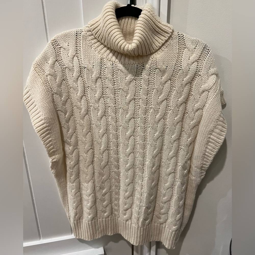 Private Boutique Label cable knit sweater vest sz L